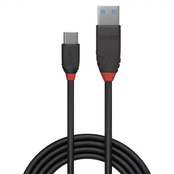 Lindy 1,5 m USB 3.2 Tipo A į C laidas, 10 Gbps, Black Line
