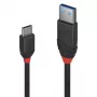 Lindy 0.5m USB 3.2 Type A į C laidas, 10Gbps, Black Line