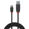 Lindy 0.5m USB 3.2 Type A į C laidas, 10Gbps, Black Line