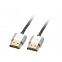 Lindy 0.5m CROMO Slim High Speed HDMI laidas su Ethernet