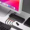 Lindy 7 prievadų USB 3.0 šakotuvas su BC 1.2 įkrovimu, juodas, plastikinis