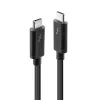 Lindy 1m Thunderbolt 3 laidas, pasyvus, kištukas-kištukas, 1 m, 20 Gbit/s, juoda, 60 W