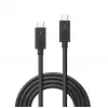 Lindy 2m Thunderbolt 3 laidas, pasyvus, vyriškas, vyriškas, 2 m, 20 Gbit/s, juodas, 4096 x 2160 pikseliai