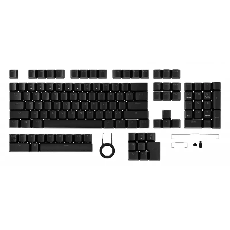 ASUS ROG PBT dvigubo liejimo klavišų rinkinys (AC03) – juodi klaviatūros dangteliai