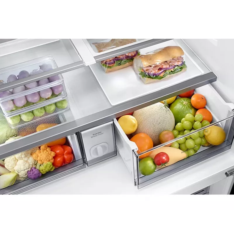 Šaldytuvas Samsung RF65A96768A šalia šalia laisvai pastatomas 647 L baltas