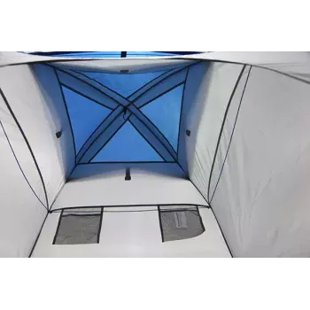 Palapinė High Peak Lido Waterproof 100 cm mėlyna pilka 2 kišenės stiklo pluoštas