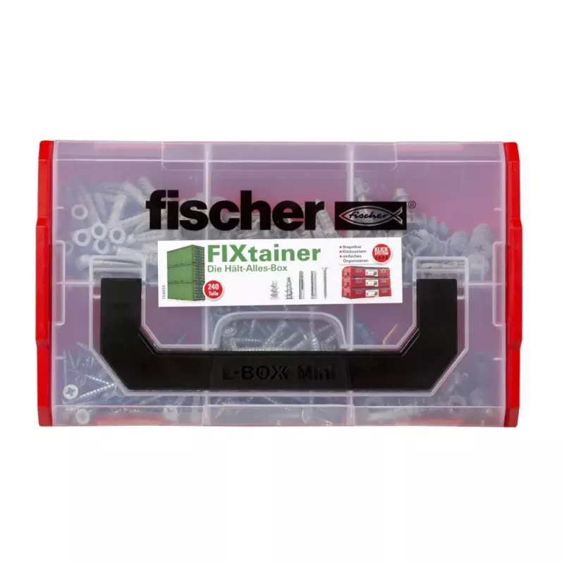 Fischer FIXtainer Hält-Alles-Box tvirtinimo detalių rinkinys 50 vnt.