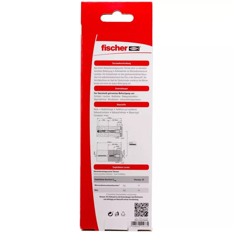 Fischer TherMax 10 izoliacinis varžtų rinkinys 512173