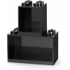 Lentyna sieninė modulinė room copenhagen LEGO Brick Shelf 8+4 juoda
