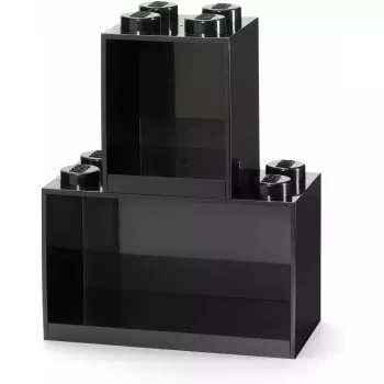 Lentyna sieninė modulinė room copenhagen LEGO Brick Shelf 8+4 juoda