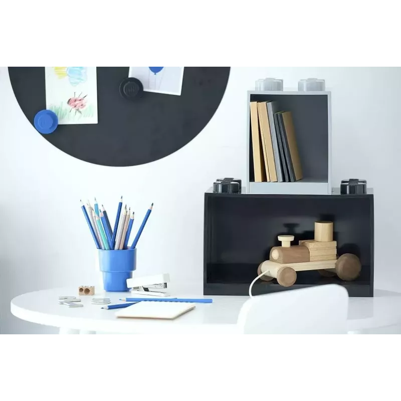 Lentyna Room Copenhagen LEGO Brick 8 Shelf juoda, modulinė demonstravimo lentyna