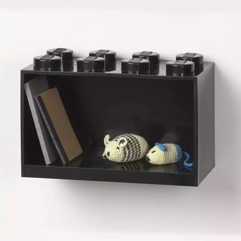Lentyna Room Copenhagen LEGO Brick 8 Shelf juoda, modulinė demonstravimo lentyna
