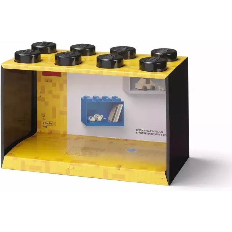 Lentyna Room Copenhagen LEGO Brick 8 Shelf juoda, modulinė demonstravimo lentyna