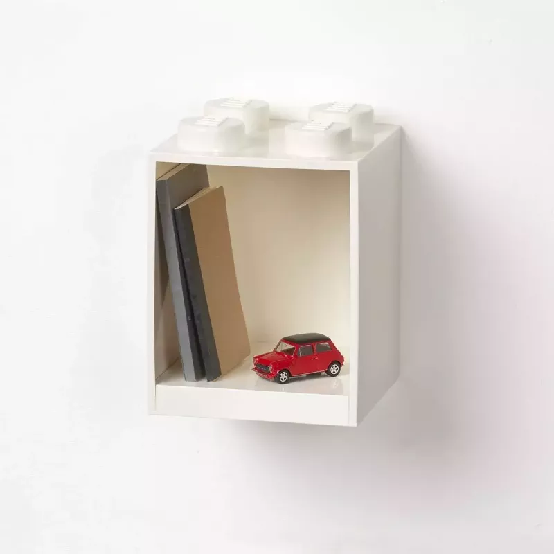 Lentyna Room Copenhagen LEGO Brick 4 Shelf White 41141735 – sieninė LEGO suderinama eksponavimo lentyna