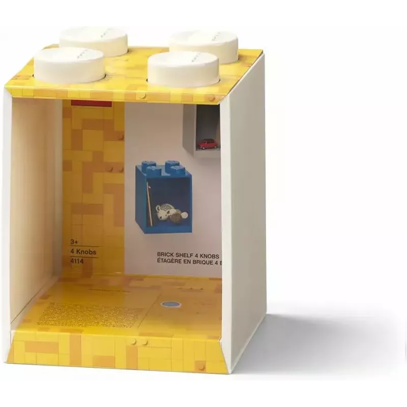 Lentyna Room Copenhagen LEGO Brick 4 Shelf White 41141735 – sieninė LEGO suderinama eksponavimo lentyna