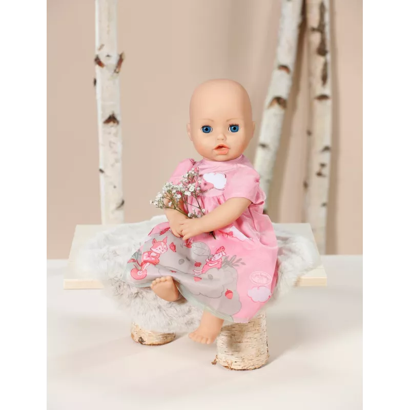 Suknelė lėlei Baby Annabell rožinė 43 cm