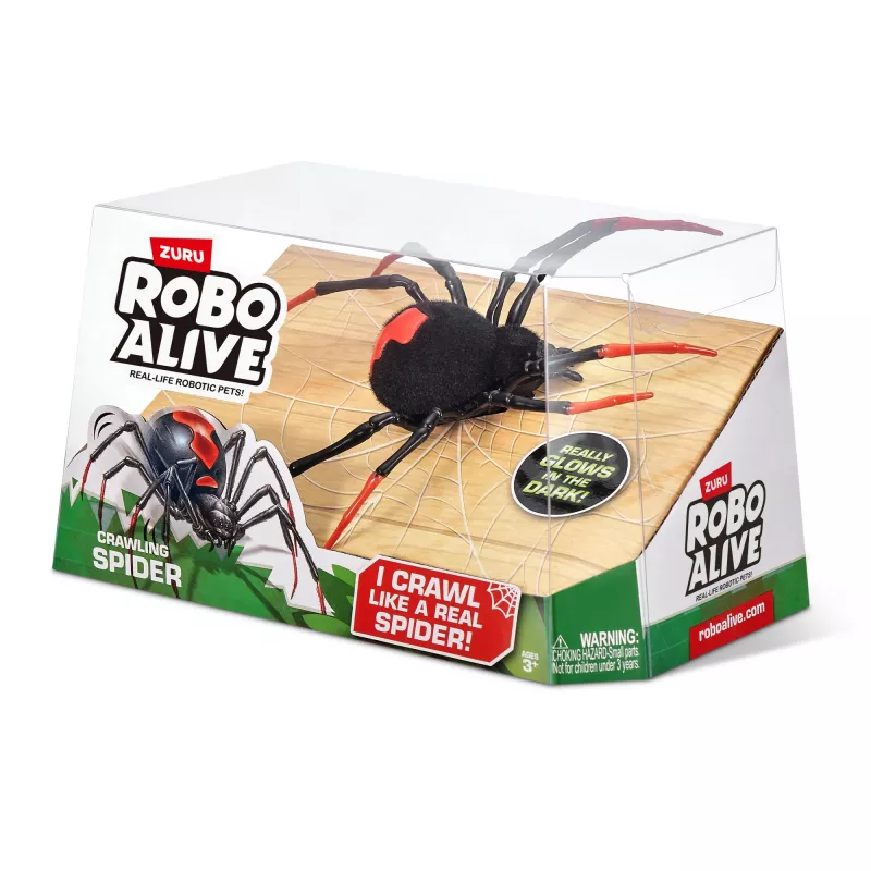 Robo Alive šliaužiantis voras švytintis tamsoje robotinis žaislas ZURU