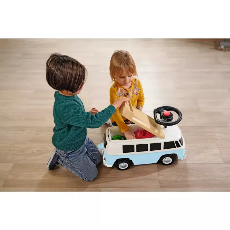 Vaikiškas važinėjantis žaislas BIG Baby VW T1 mėlynas modelis 800055321
