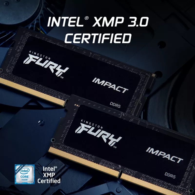 Kingston Technology FURY 32GB 6000MT/s DDR5 CL38 SODIMM (2 rinkinys) Impact XMP