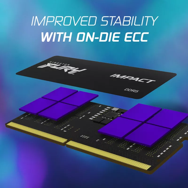 Kingston Technology FURY 32GB 6000MT/s DDR5 CL38 SODIMM (2 rinkinys) Impact XMP