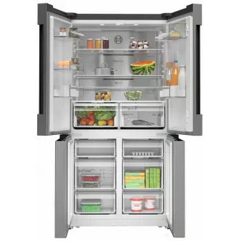 Šaldytuvas Bosch Serie 4 KFN96APEA šaldiklis šone, laisvai pastatomas, 605 L, nerūdijantis plienas