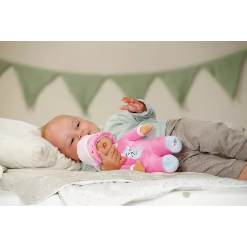 Lėlė BABY born for babies Sleepy Pink 30 cm, minkštas kūnas, daugiaspalvė