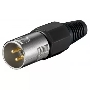 Goobay Mikrofono Kištukas 3 Kontaktų XLR Juodas Metalinis