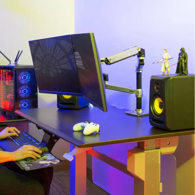 ERGOTRON Lx Dual Stacking Arm – dvisienė ranka monitoriams ir nešiojamam kompiuteriui