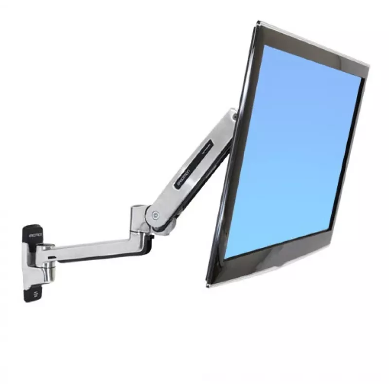 ERGOTRON Lx sėdėjimo-stovėjimo laikiklis LCD monitoriui ant sienos (poliruotas aliuminis)