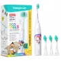 Elektrinis dantų šepetėlis Happybrush ECO VIBE KIDS Agnes + 3 keičiami antgaliai