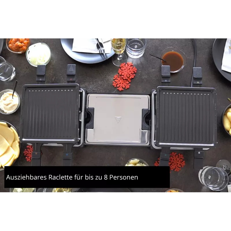 Unold 48755 raclette grilis 8 asmenims 1300 W juodas