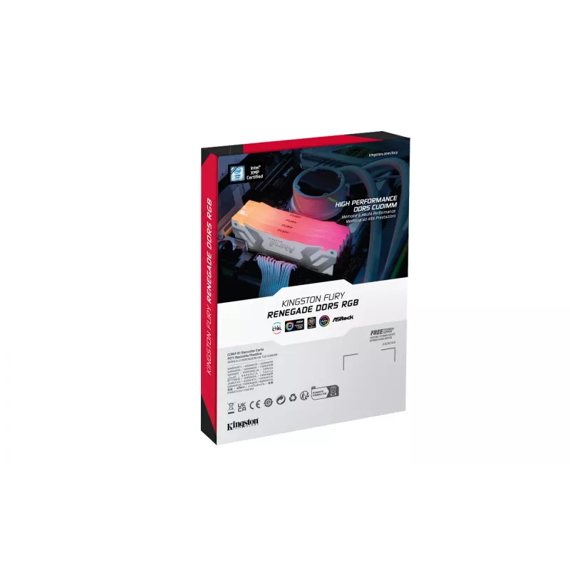 Kingston FURY Renegade 24 GB DDR5 8400 MT/s CL40 CUDIMM RGB Baltas XMP