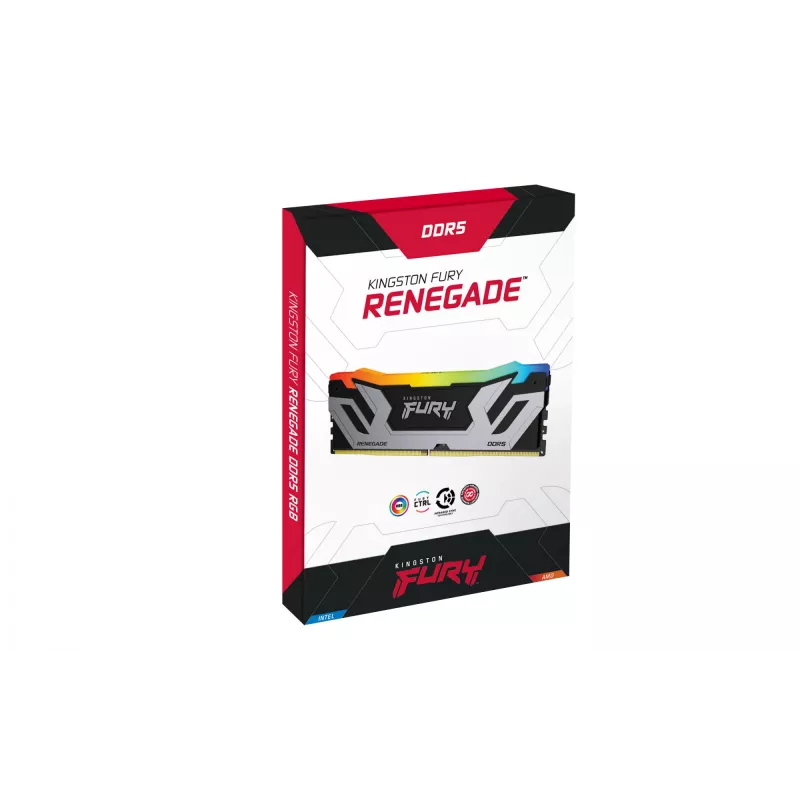 Kingston FURY Renegade DDR5 RGB 24 GB 8400MT/s CL40 CUDIMM sidabrinė