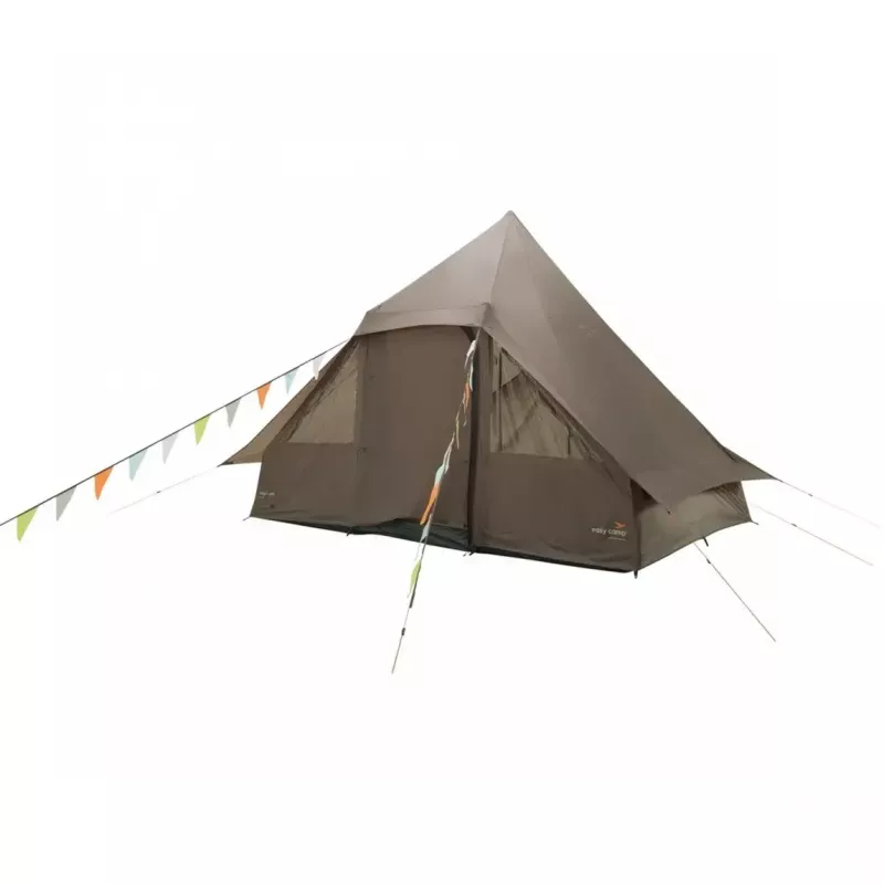 Palapinė easy camp Orsa Cabin 2025 ruda 8 žmonėms – šeimyninė stoginės tipo palapinė, ruda