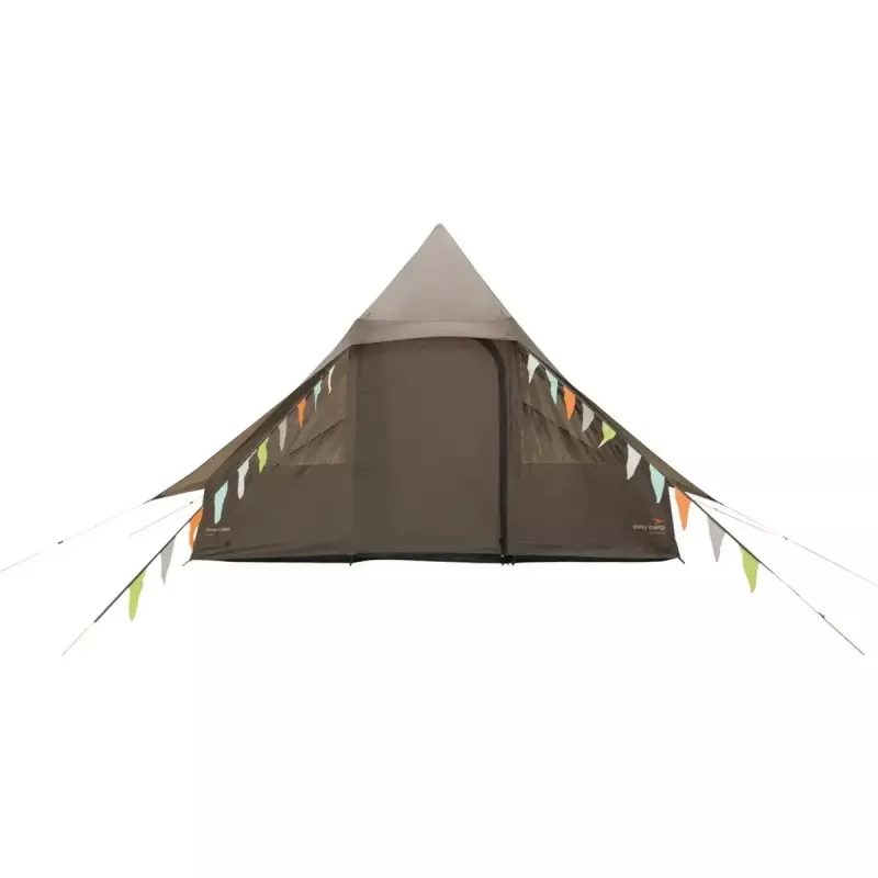 Palapinė easy camp Orsa Cabin 2025 ruda 8 žmonėms – šeimyninė stoginės tipo palapinė, ruda