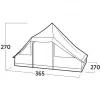 Palapinė easy camp Orsa Cabin 2025 ruda 8 žmonėms – šeimyninė stoginės tipo palapinė, ruda