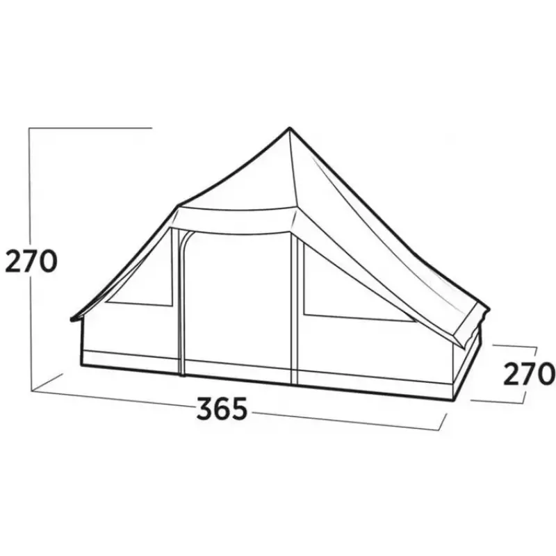 Palapinė easy camp Orsa Cabin 2025 ruda 8 žmonėms – šeimyninė stoginės tipo palapinė, ruda