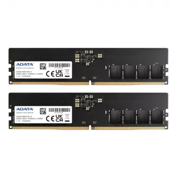 DIMM 32 GB DDR5-4800 (2x 16 GB) Dual-Kit, Arbeitsspeicher schwarz, AD5U480016G-DT, Premier