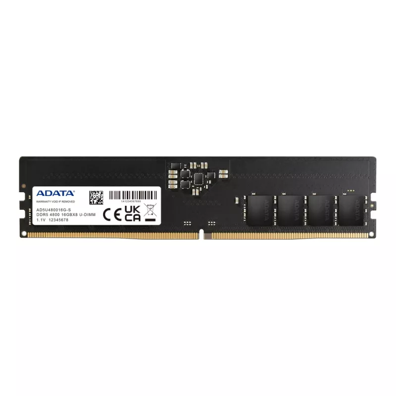 DIMM 32 GB DDR5-4800 (2x 16 GB) Dual-Kit, Arbeitsspeicher schwarz, AD5U480016G-DT, Premier