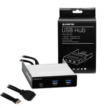 Chieftec MUB-3003C priekinis USB prievadų blokas 3.5 inch lizdui, juodas