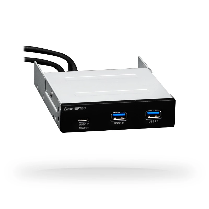 Chieftec MUB-3003C priekinis USB prievadų blokas 3.5 inch lizdui, juodas