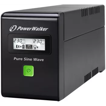POWERWALKER - BLUEWALKER UPS Vi 800 800VA / 480W LCD ekranas 2x Schuko lizdai AVR juoda