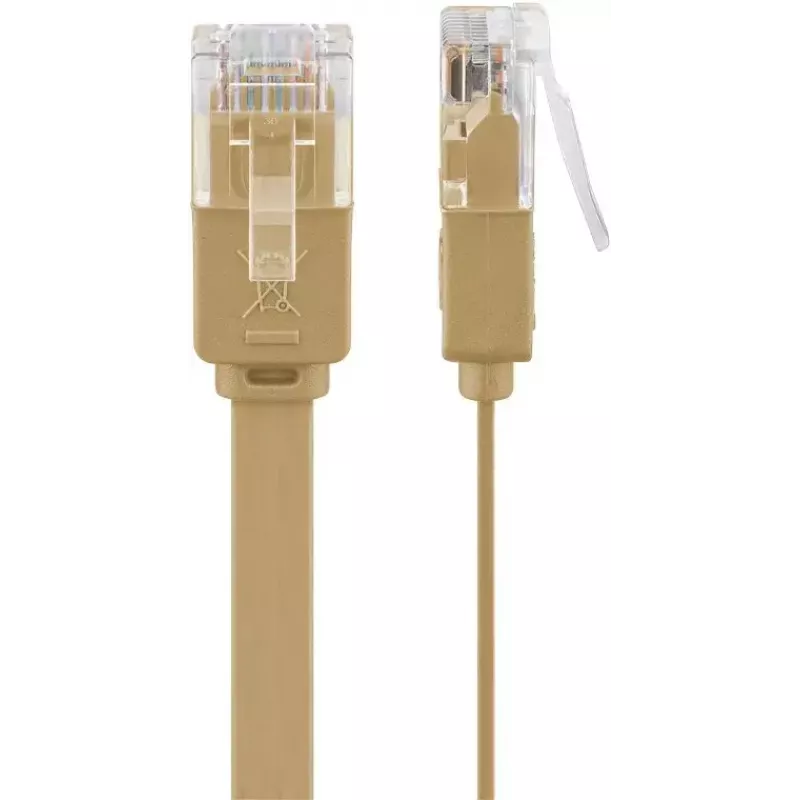 Goobay 95887 tinklo kabelis šviesiai ruda 5 m Cat6 U/UTP RJ-45 auksuotas