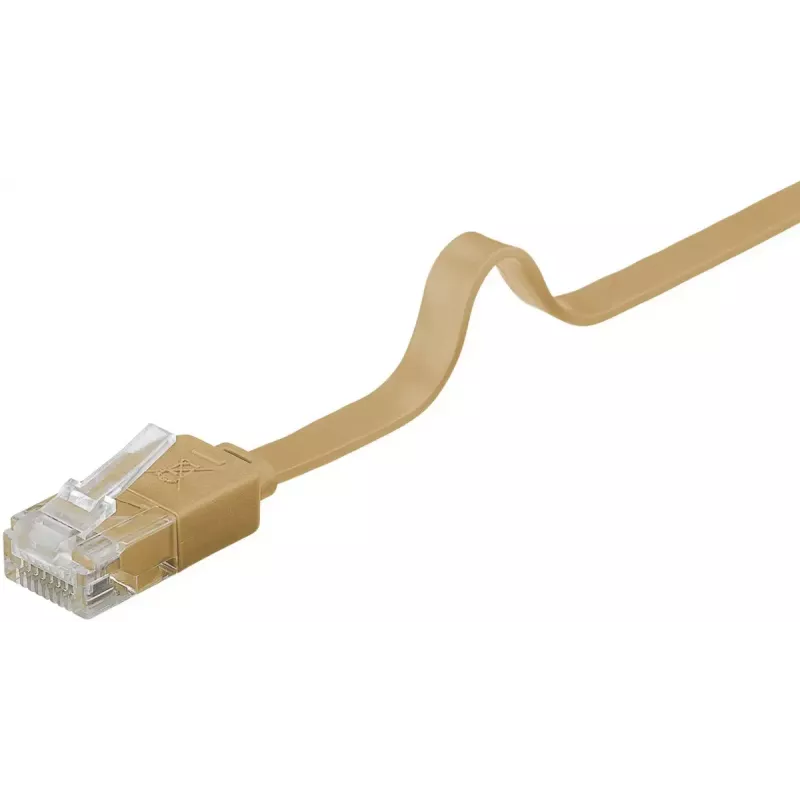 Goobay 95887 tinklo kabelis šviesiai ruda 5 m Cat6 U/UTP RJ-45 auksuotas