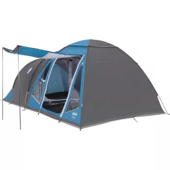 Kupolinė palapinė su tuneliniu priestatu COLEMAN Waterfall 5 (Model 2025), mėlyna/pilka