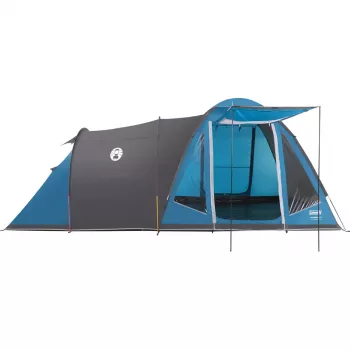 Kupolinė palapinė su tuneliniu priestatu COLEMAN Waterfall 5 (Model 2025), mėlyna/pilka
