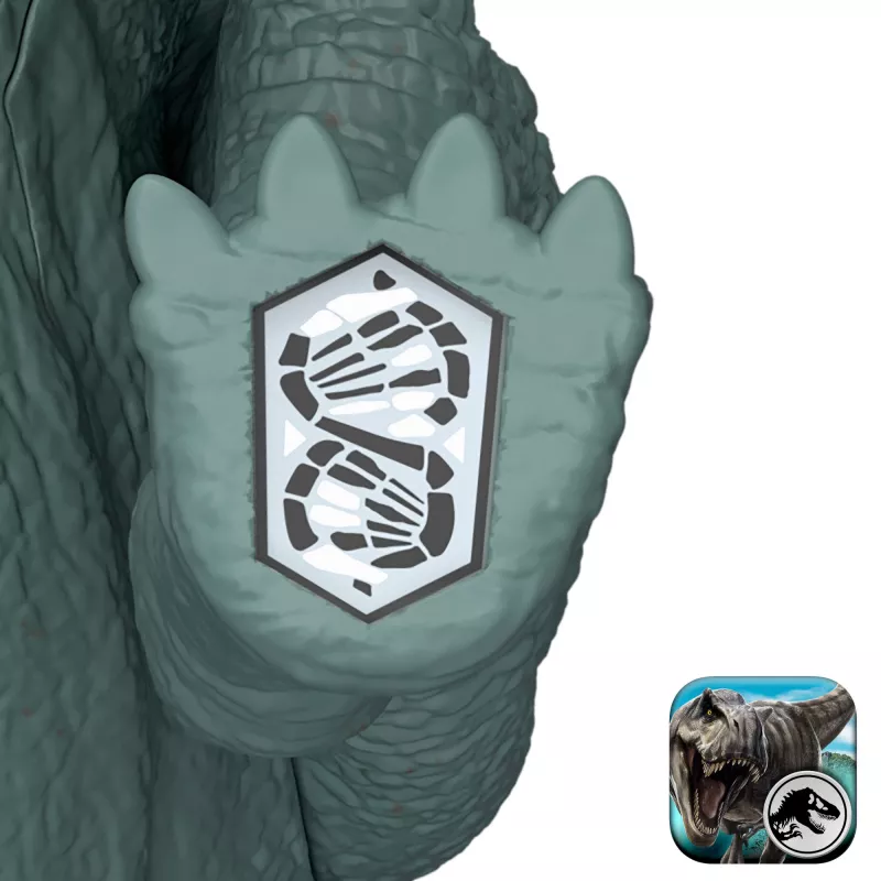 MATTEL Jurassic World Rebirth Wild Roar Maiasaura dinozauras, valdomas uodegos judesiu, atakos garsas