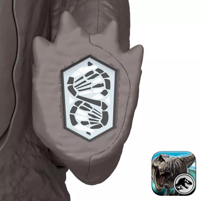 Jurassic World Rebirth laukinis riaumojantis Nasutoceratops dinozaurų žaislas, valdomas uodegos ataka ir garsas