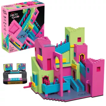 Mattel MEGA Squid Game laiptų statybinis rinkinys su veikėjo figūrėle (1707 dalių) kolekcininkams