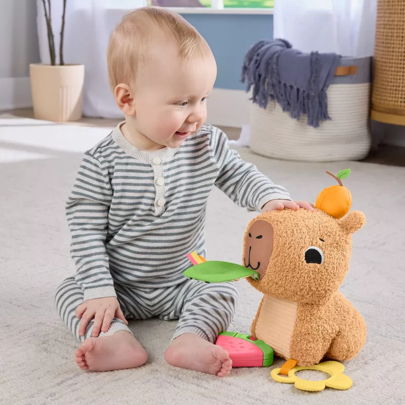 Žaislinis kapibara Fisher-Price Snuggly Snacky Capy nuo 0,5 metų